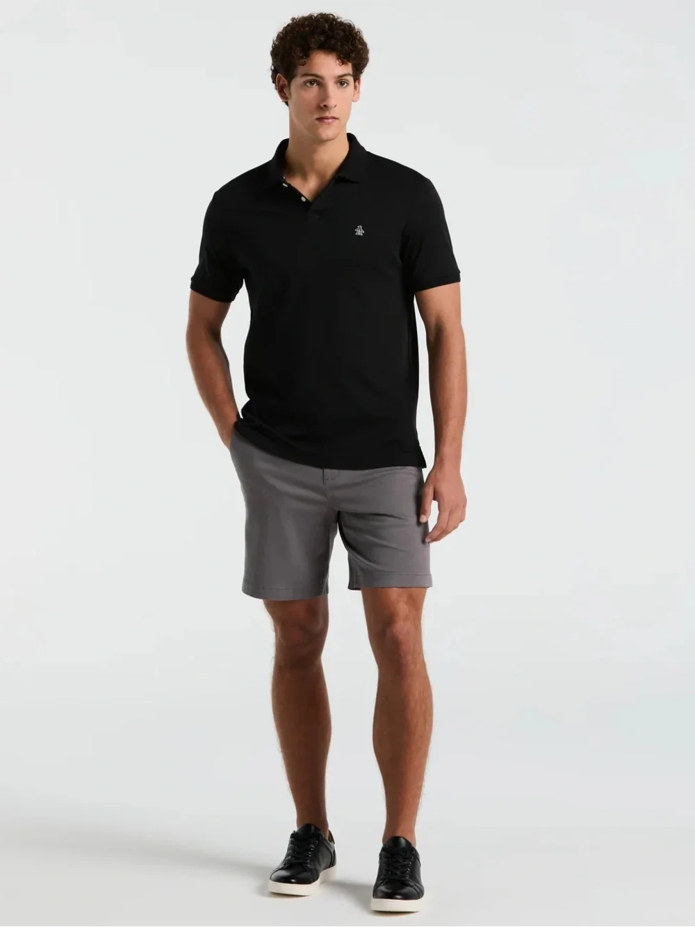 Original Penguin Medium 100% Cotton Men's Black Polo Shirt Business Casual
